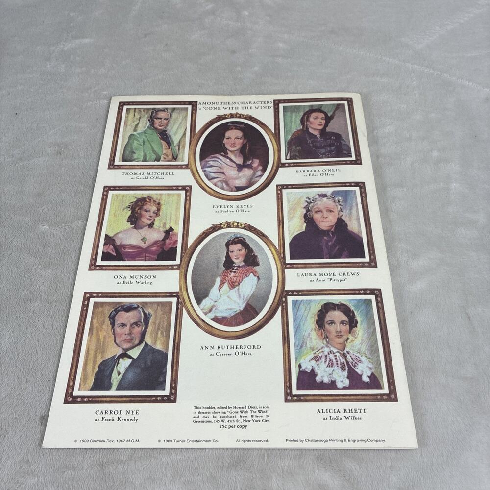 Lot of Vtg Gone With The Wind publications, & 50th Anniversary VHS Box Set Chrty - Picture 15 of 16